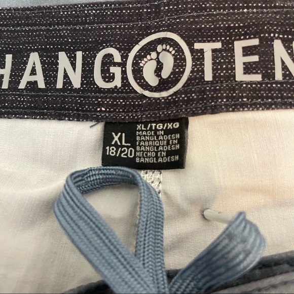 Hang Ten Boys Gray Board Shorts XL - Picture 4 of 5